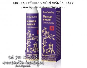 Aroma-tyčinka s vůní višní a máty TianDe, aromaterapie, 